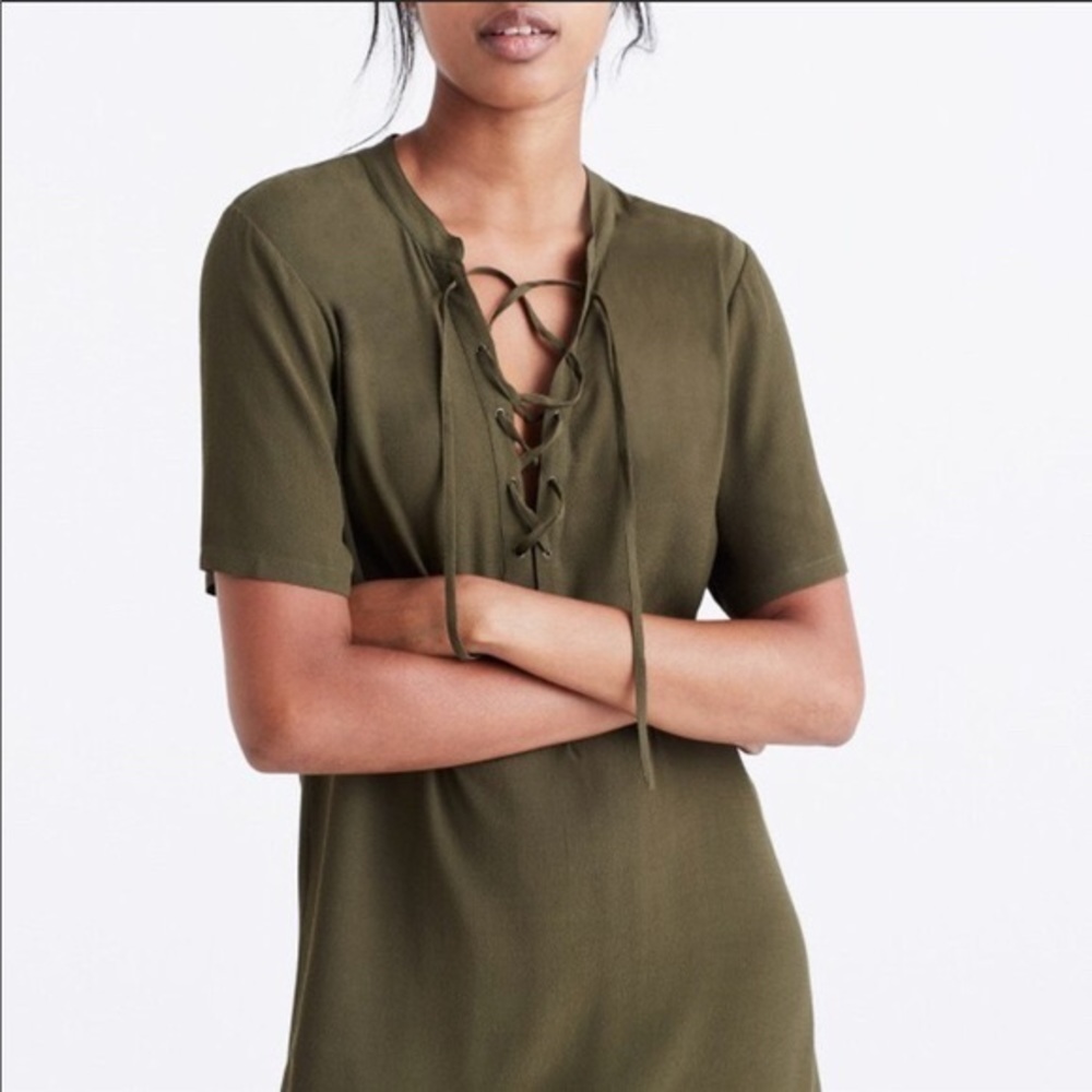 MADEWELL OLIVE GREEN DRESS